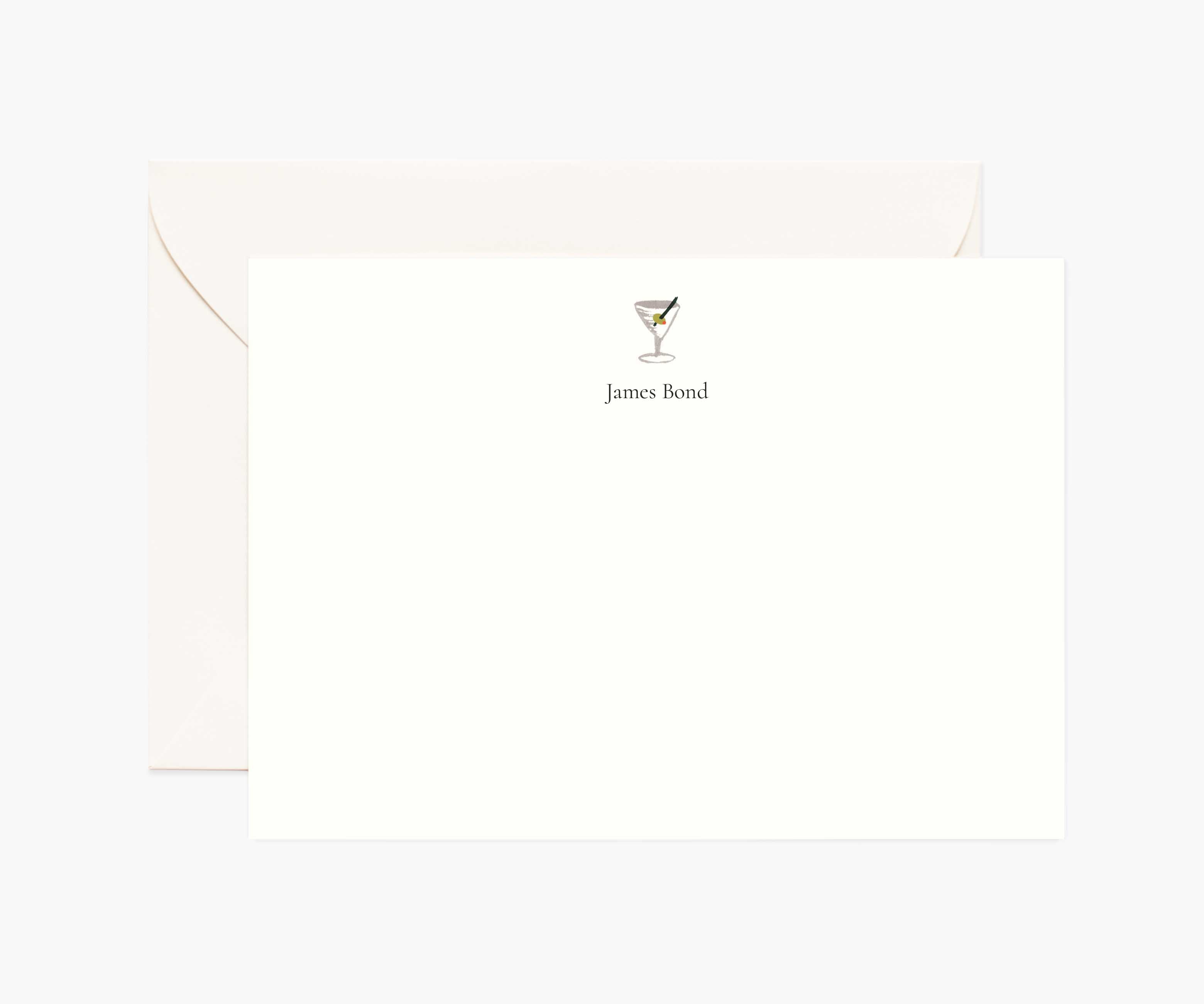 Food & Drink Personalized Stationery  - Martini